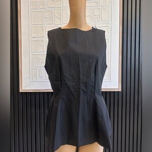 Zara Black Sleeveless peplum top